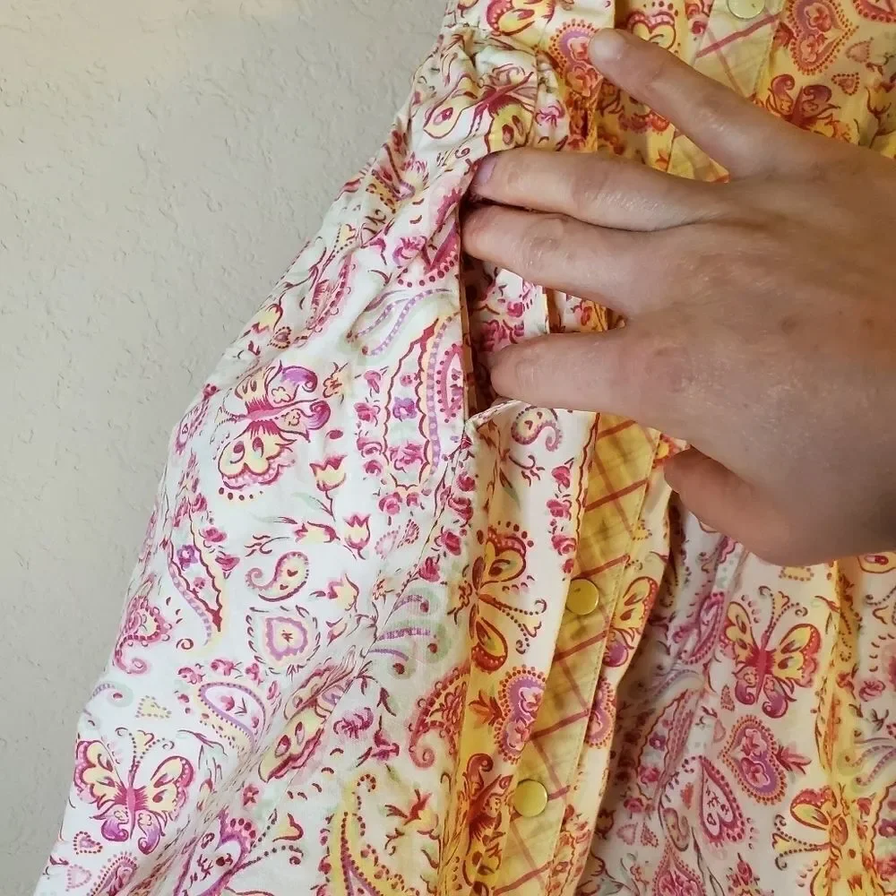 💖HP💖Vintage reversible pink Paisley plaid dress